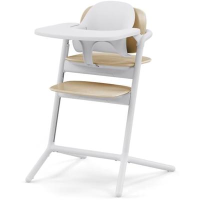CYBEX - Растущий стульчик - Набор 3-в-1 - LEMO 2 - Белый/Дерево - Регулируемый по высоте и глубине - В комплекте набор для младенца