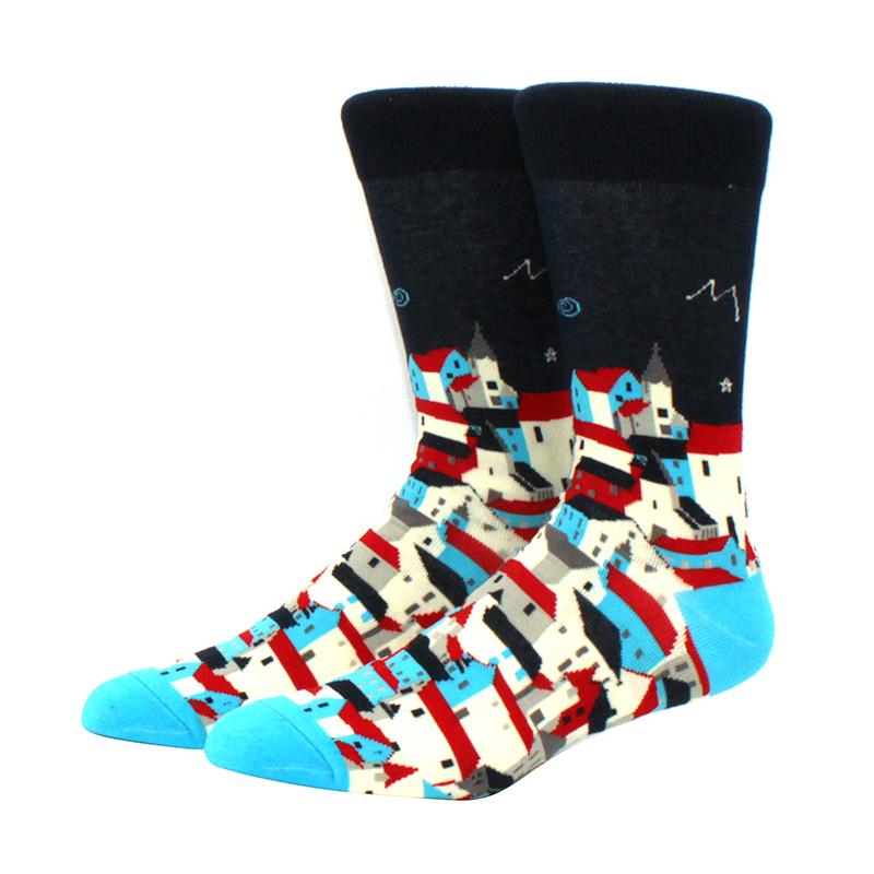 Новые мужские носки бренда Diamond Ramen Astronaut Pattern Hip hop Cool Socks для мужчин зимние толстые длинные носки для скейтбординга смешные цветные