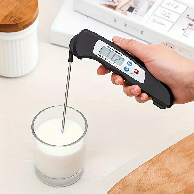 Цифровой кухонный термометр для еды, 1 шт., подходит для молока, кулинарных зондов для еды, электронных термометров для духовки и барбекю