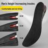 Men's Leather Shoes with Height-Boosting Insoles: Invisible Lifts, Breathable, Sweat-Absorbent, Air Cushion Shock Absorption, Non-Collapsing Design.