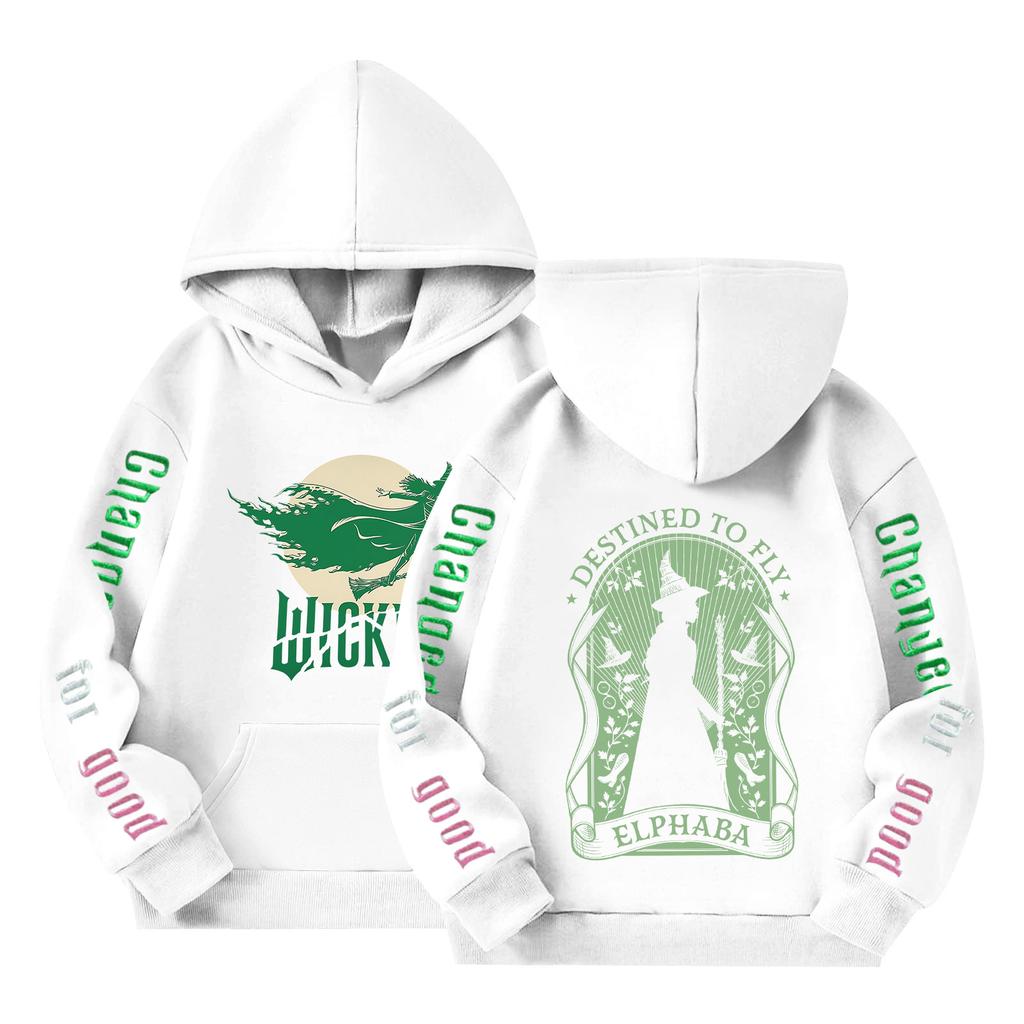 Детский пуловер с длинным рукавом, свободного кроя, с принтом букв, капюшоном на шнурке