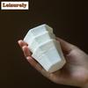 2 шт./набор Dehua Sheep Fat Jade White фарфоровая чашка для чая, ручной работы, рельефная бамбуковая шестиугольная чашка, маленькая дегустационная чайная чаша Kungfu, набор 45 мл
