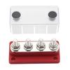 300A Power Distribution Block Bus Bar 4 x 3/8 48V   Busbar Box with Transparent Cover