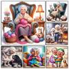 Weaving Granny Diy Diamond Painting New 2024 Beads Embroidery Mosaic Cute Grandma Full Diamond Cross Stitch Kits Home Decor