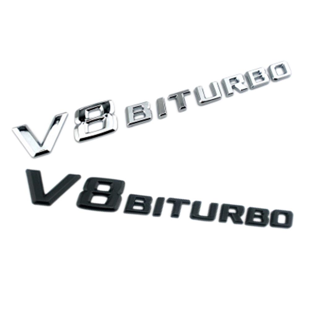 Car Auto Emblem Vehicle Logo V 8 biturbo Elblem Badge Fit for Mercedes ForBenz Car Body Sticker SC0