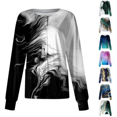 Женский однобортный защитный комбинезон с длинным рукавом и карманом, рабочий воротник-стойка, кардиган, куртка, топ