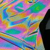 Радужная Градиентная Отражающая Четырехсторонняя Эластичная Ткань Семи Цветов
