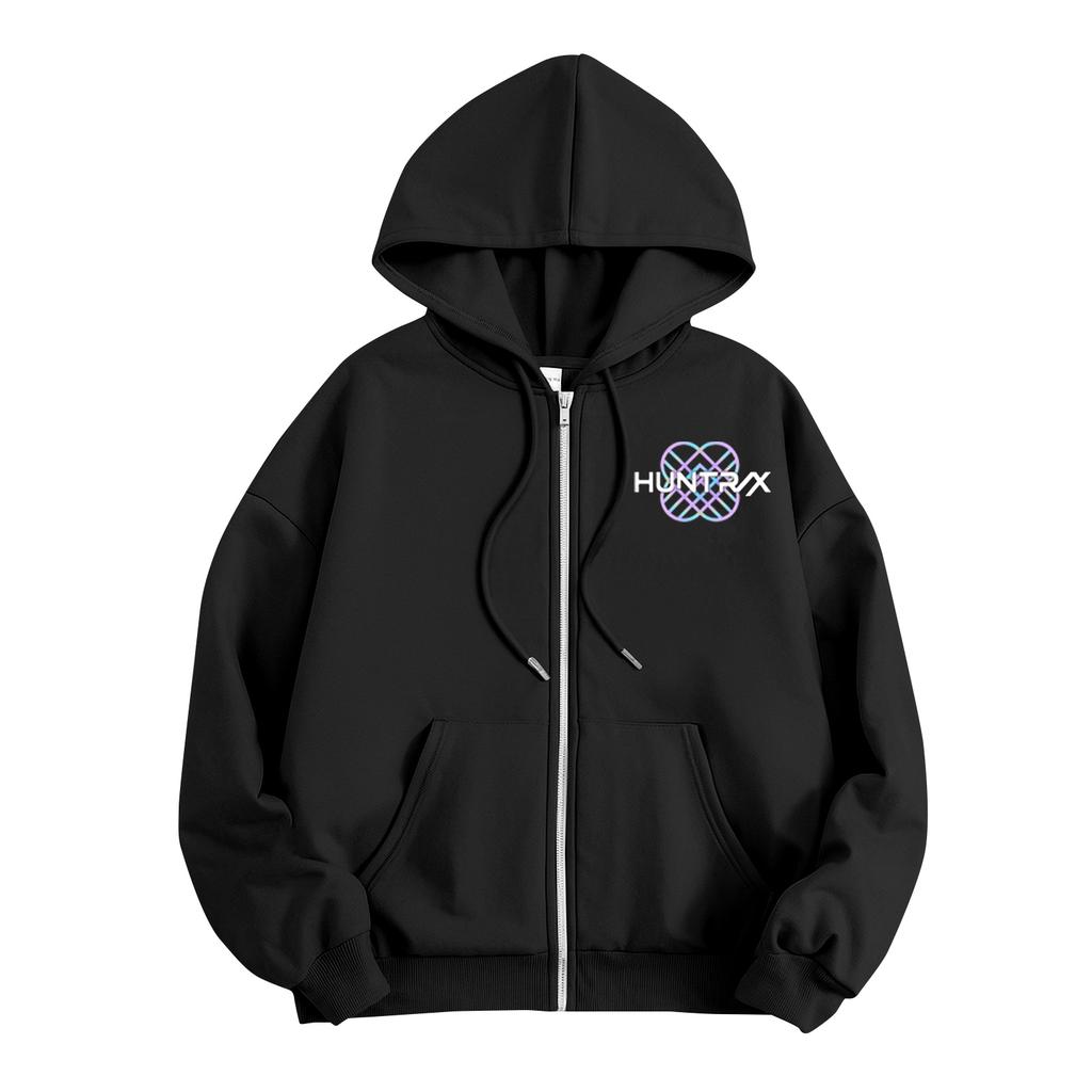 Детская мода Женская легкая толстовка с длинным рукавом на молнии Толстовка с принтом и карманами