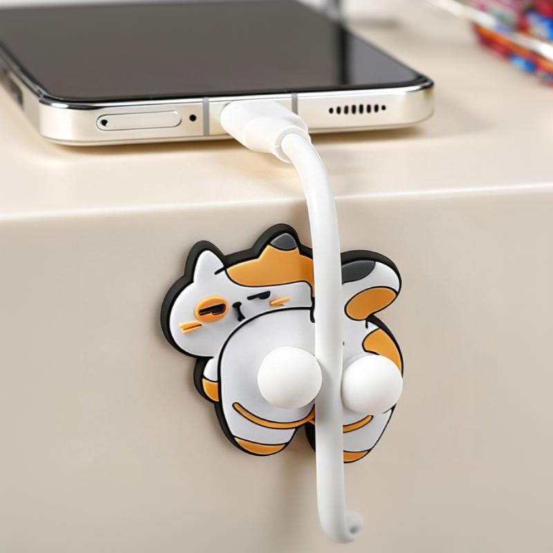 Мини Настольный Кабель для Данных USB Type-C Органайзер для Проводов для Смартфона Наушников Зарядного Устройства Держатель Защитник