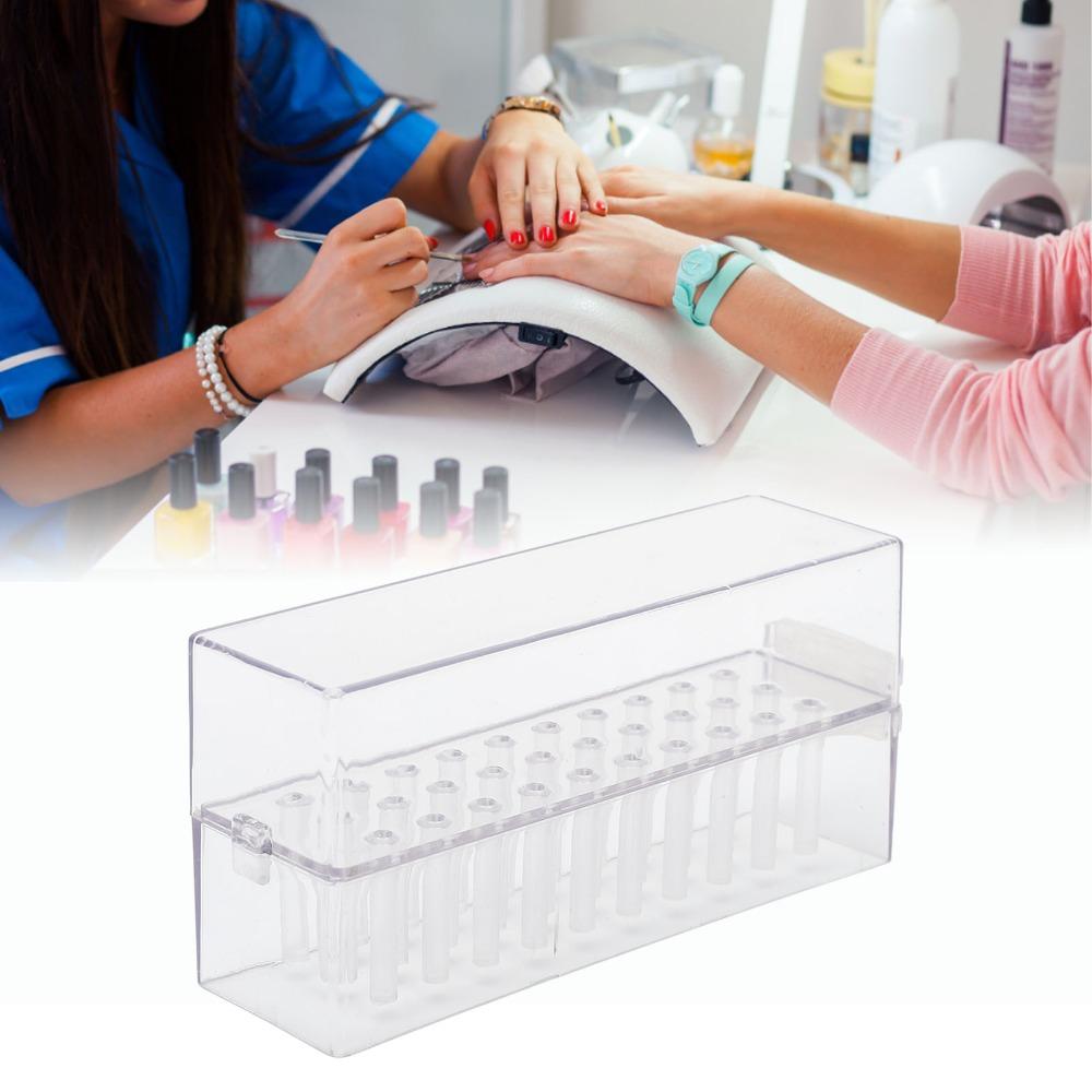 Dustproof Structure Nail Drill Bits Holder Stand Practical Storage For Daily Nail Art Tools