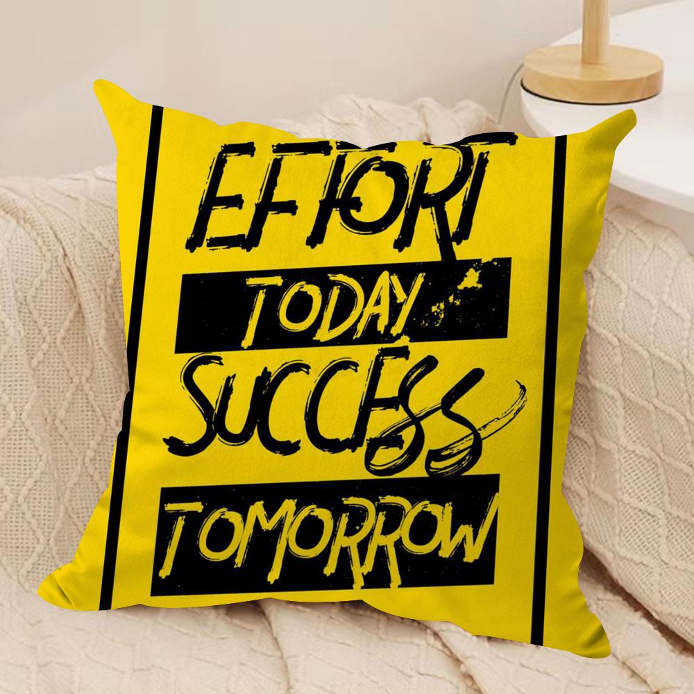 Inspirational Quote Cushion Cover Soft Plush Throw Pillow Cover DoubleSided Decorative Cushion Case Sofa Bedroom Home Decor