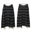 New Goth Punk Gothic Sweater Oversized Pullovers Women Striped Cool Hollow Out Hole Broken Jumper Harajuku Aesthetics Sweater