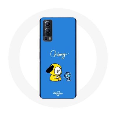 Coque Pour Vivo Y72 Bangtan BTS BT21 Chimmy Jimin Fond Bleu