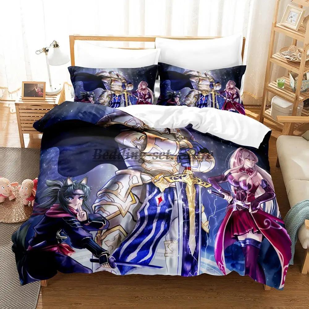 Комплект постельного белья Skeleton Knight Single Twin Full Queen King Size Комплект постельного белья Aldult Kid Bedroom Duvetcover Sets Anime Bed Sheet Set