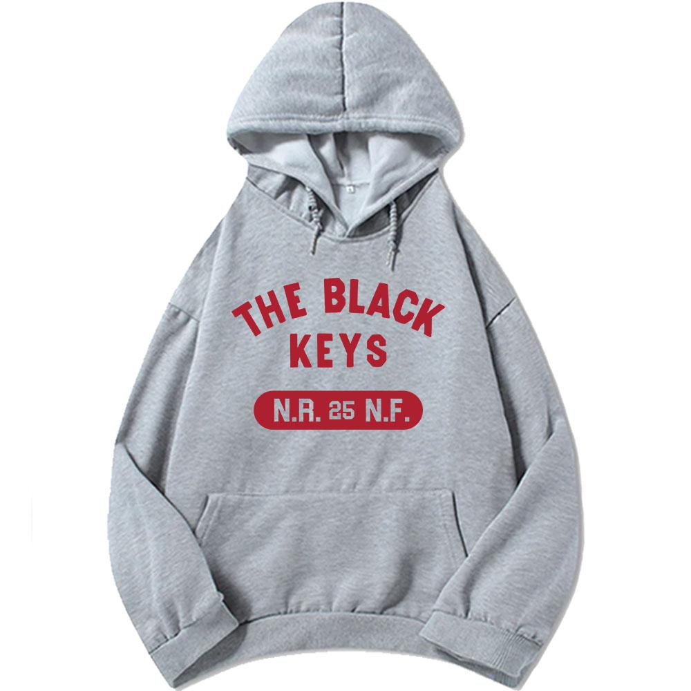 The Black Keys NRNF Худи с длинным рукавом Флис Мужская толстовка с капюшоном Повседневная Унисекс Уличная одежда Тяжелый Ментальный Стиль Пуловер