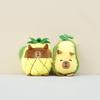 Fluffy Avocado Capybara Plush Keychain Unique Pineapple Bag Charm 12cm Soft Toy