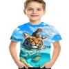 Short Sleeve Summer Funny Animals Children Shirt 3D Kids T-shirts Casual Cartoon Clothes Boys Girls Tee