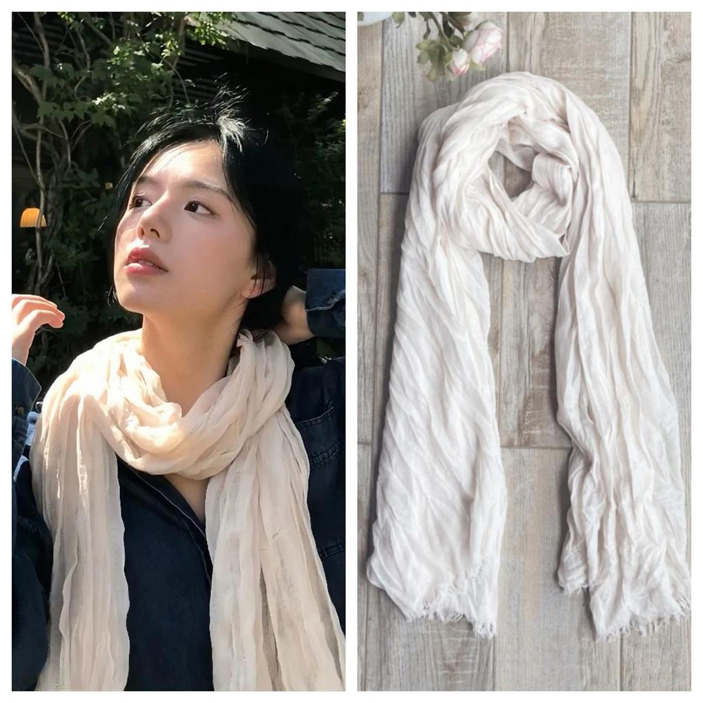 Wasteland Desert Travel Cotton-Linen Scarf: Women's Silk Sunscreen Shawl & Headscarf