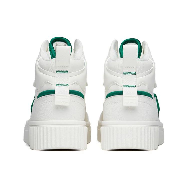 Anta Нескользящие высокие кроссовки для скейтбординга мужские кроссовки белые зеленые 912248015-4