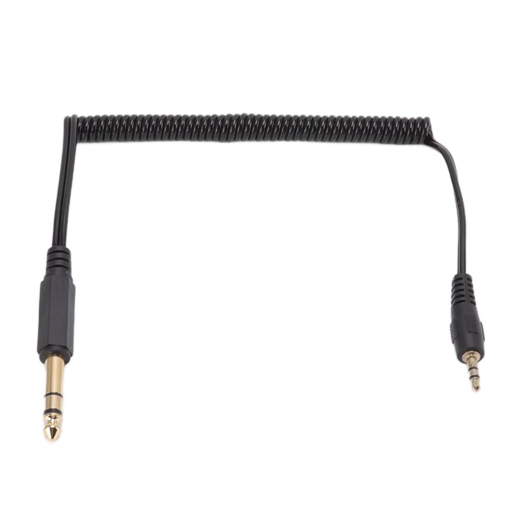 6,35 мм на 3,5 мм спиральный кабель позолоченный втягивающийся Plug and Play портативный звуковой адаптер кабель для