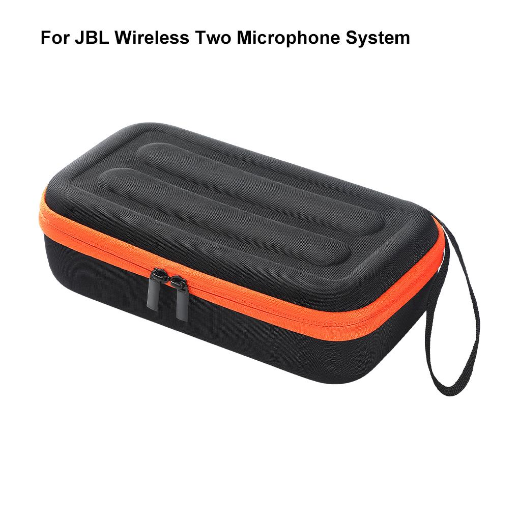 For JBL PartyBox Wireless Two Microphone System Wireless Microphone Case Handheld Dual Mic Travel Bag for Singing Karaoke