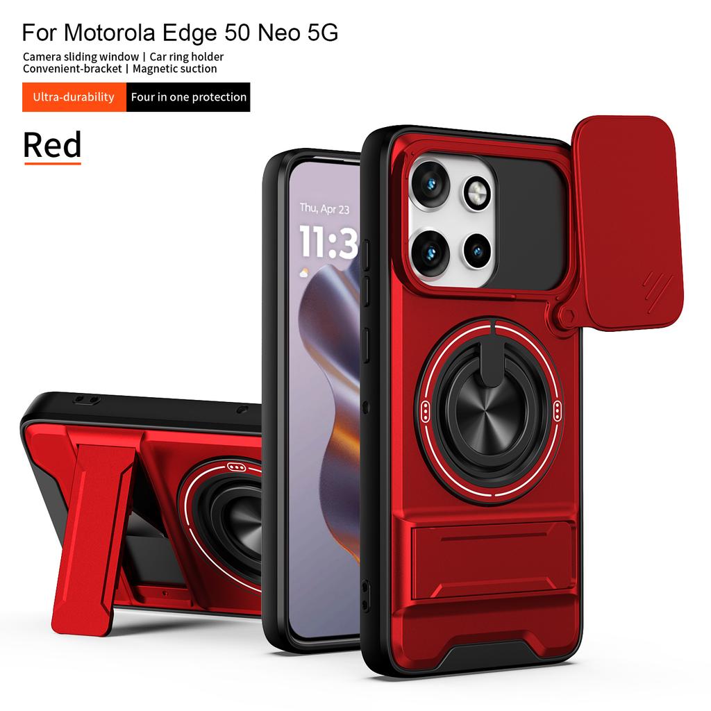 Чехол для Motorola Edge 50 Neo Чехол Moto edge 50 Neo Магнитный складной держатель Magsafe Военная броня Защитная крышка для камеры