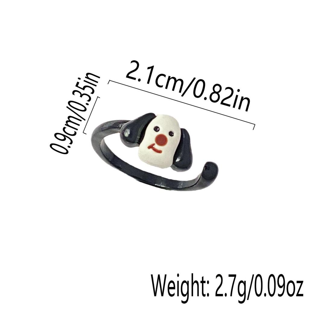 Новое детское кольцо в виде щенка, простое открывающееся кольцо на указательный палец, унисекс, ювелирное украшение, подарок