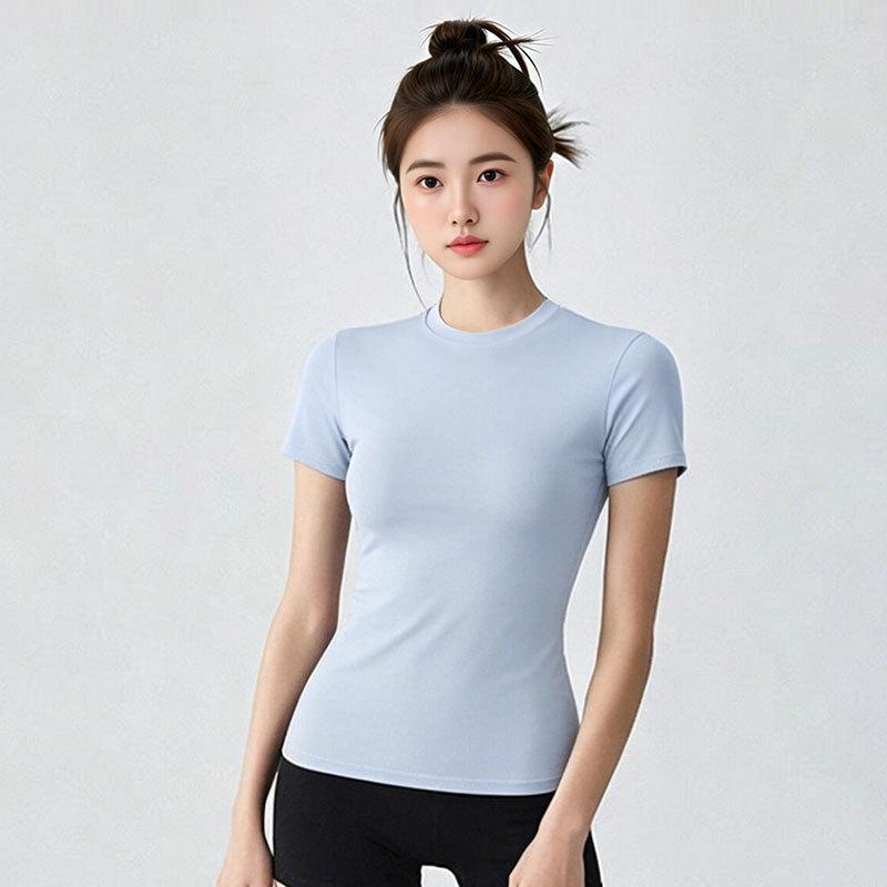 Skin-friendly and versatile sports top women's high-elastic breathable short-sleeved quick-drying and thin Pilates running fitness wear