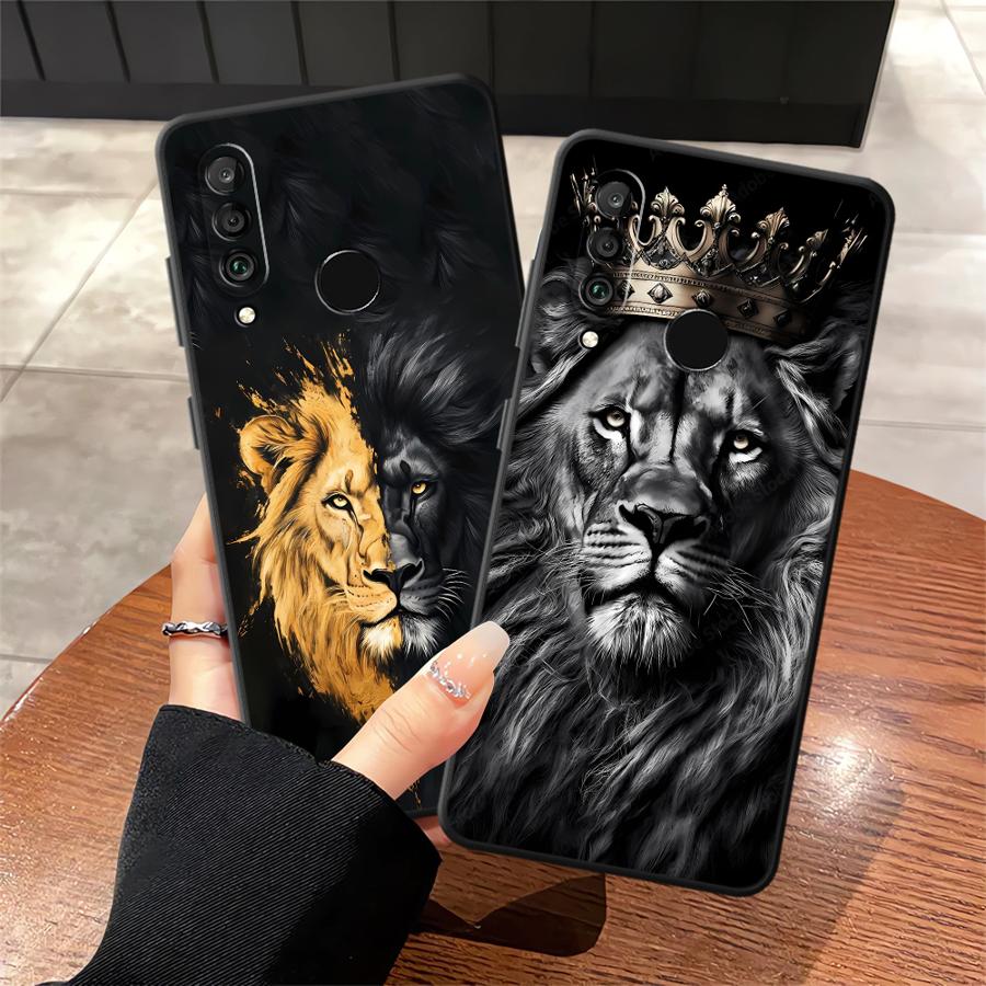 Case for Huawei P30 P20 Pro P20 P40 Lite P20 Lite 2018 P Smart 2019 Soft Shell Animal Lion Pattern