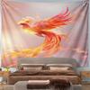 Fiery Phoenix in Radiant Light Pattern Wall Hanging Tapestry Decorative Tapestry Home Decor for Bedroom and Living Room