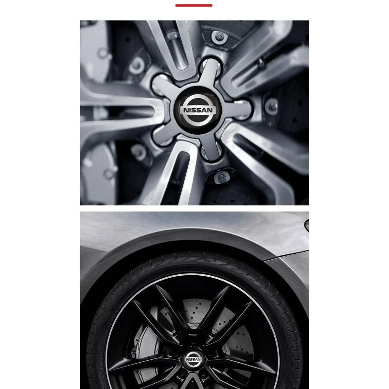 4pcs 56mm Car Wheel Center Decal Hub Sticker For Nissan X-trail Qashqai Note Juke Leaf Sentra Patrol Car Styling
