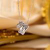 Elegant Full Zircon Copper Necklace Women Simple Exquisite Collarbone Chain Luxury Micro Inlaid Jewelry Gift