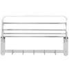Stainless Steel Foldable Towel Rack Multifunctional WallMounted Bathroom Shelf with Hook