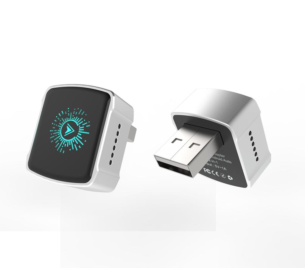 2 In 1 Wired To Wireless Carplay&Android Auto Smart Dongle AI Box Mini Adapter Compatible with 99% of Cars Plug and Play WiFi