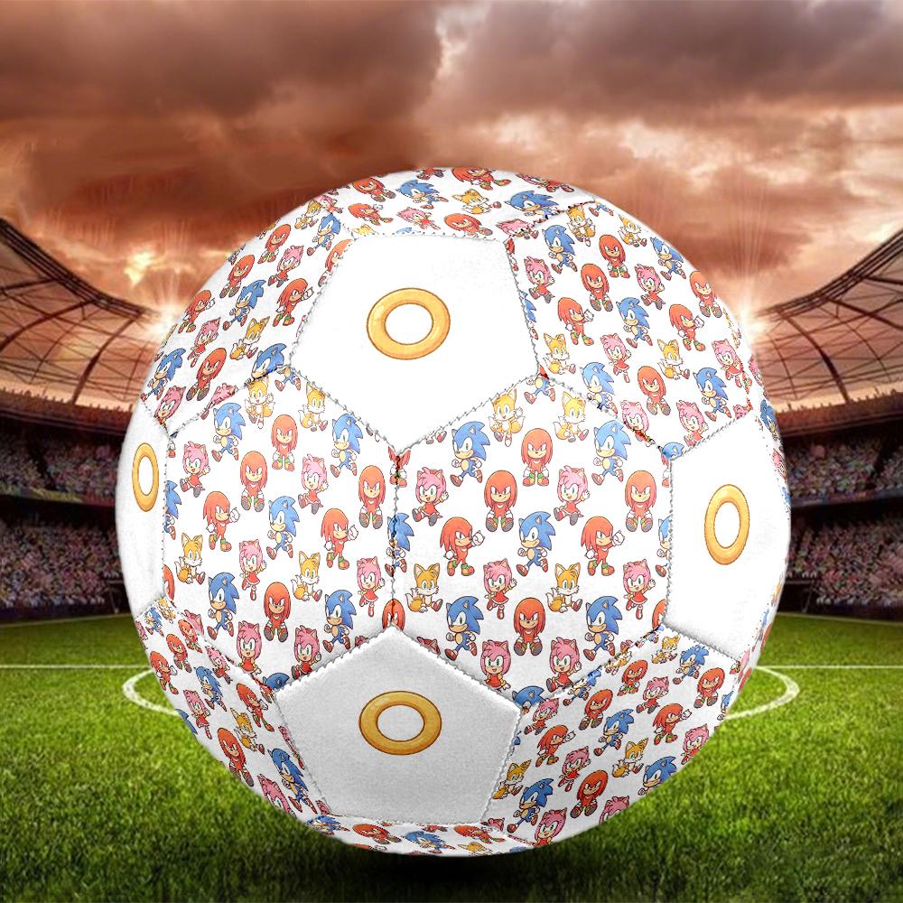 1pc Sonic the Hedgehog Football Soccer Ball Size 5 Indoor Soccer Ball Fashion Colorful Backyard Game -Great For Sports Fans Gift HE47