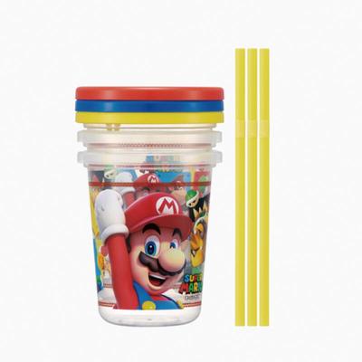 Набор из 3 стаканов с трубочкой Super Mario, 320 мл