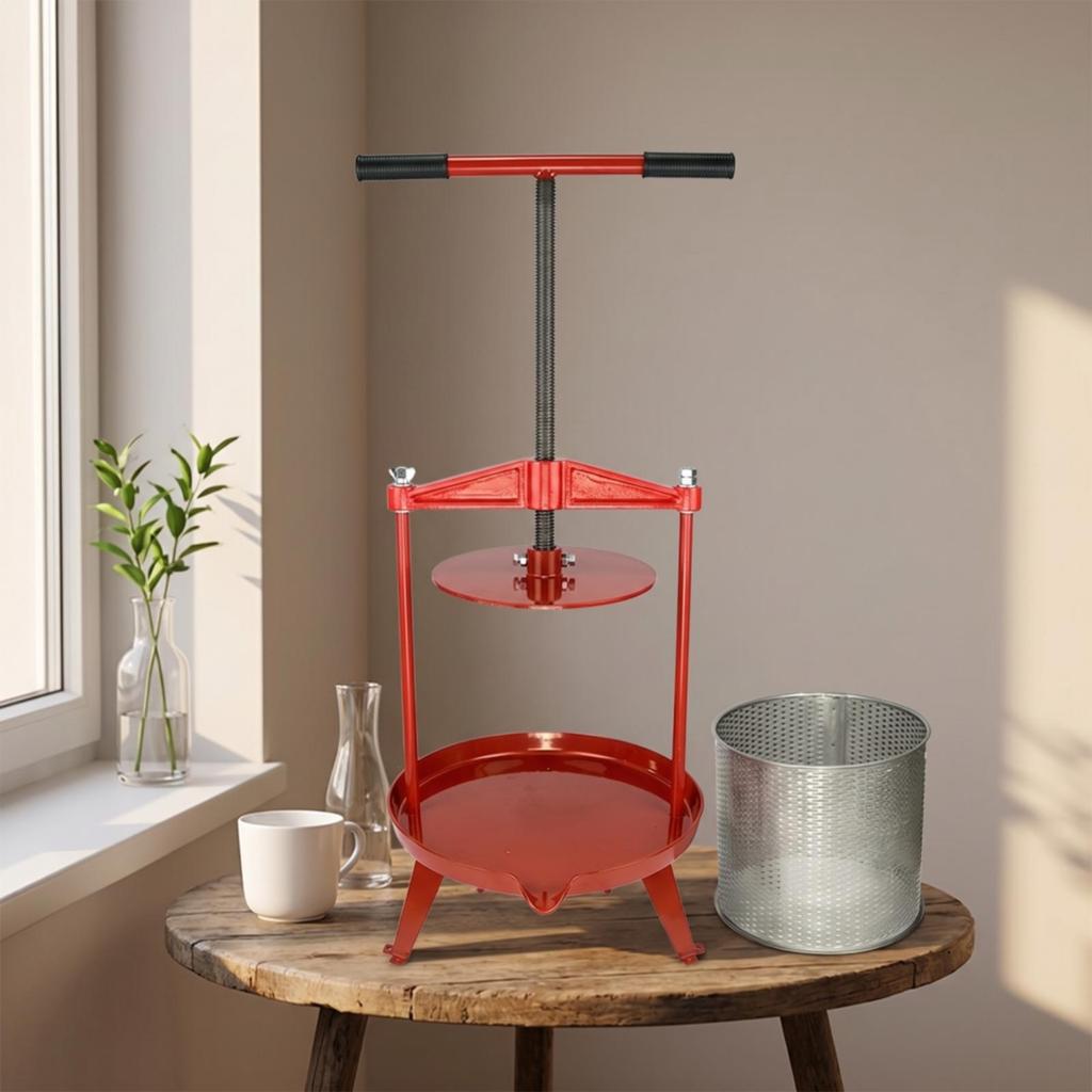 Juice Press with T-Handle Tabletop Manual Wine Sturdy for Hobbyists