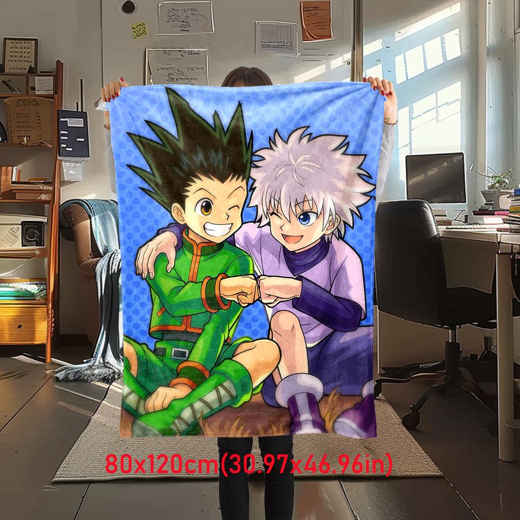 Hunter X Hunter Plush Blanket Soft Comfortable All Seasons Suitable Sofa Office Nap Travel Festive Gift Perfect Fans Anime Series
