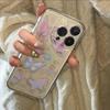Чехол для iPhone 11-15 «Ослепительная бабочка»: Мягкий, Прозрачный, Креативный Дизайн для Женщин