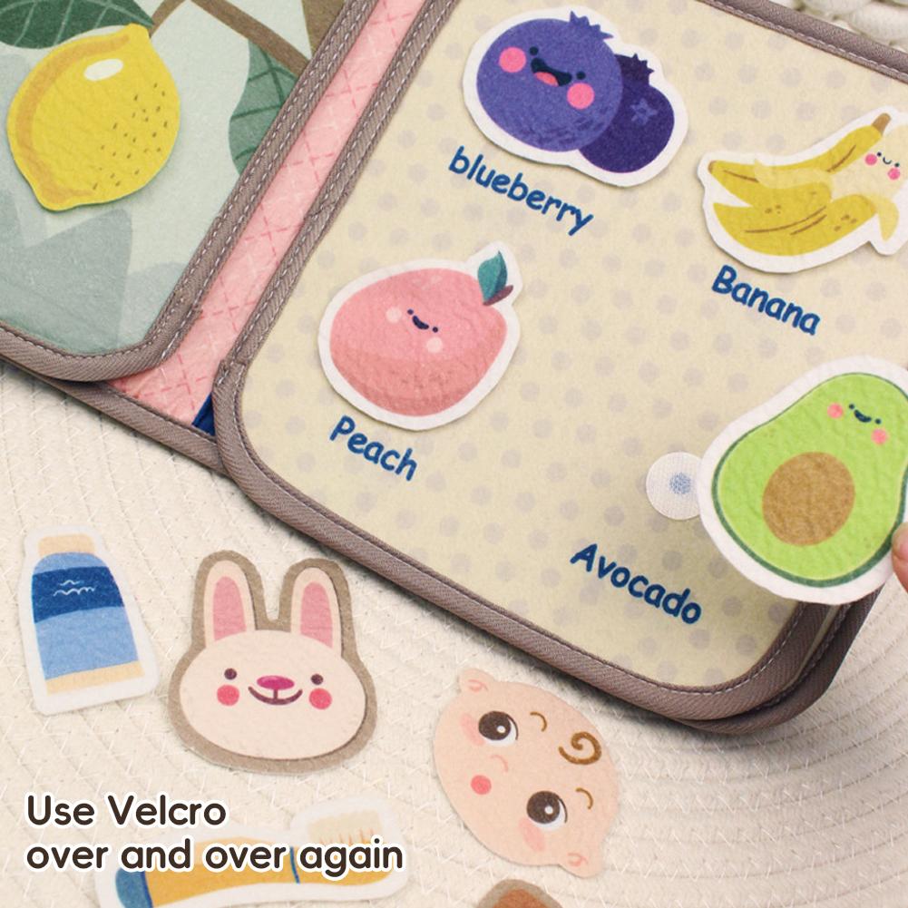 Soft Baby Book Montessori Early Education Quiet Cloth Book Learning Toys for Babies 0-3 Years and Up Enlightenment Puzzle