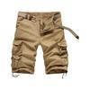 Мужские летние шорты-карго, мужские однотонные повседневные модные шорты-карго с несколькими карманами