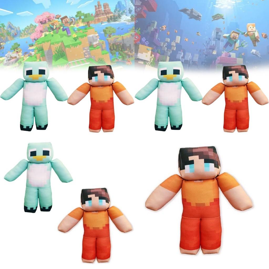 Minecraft Milo And Chip Plush Toys With Pp Cotton Filling For Kids Playroom Decor