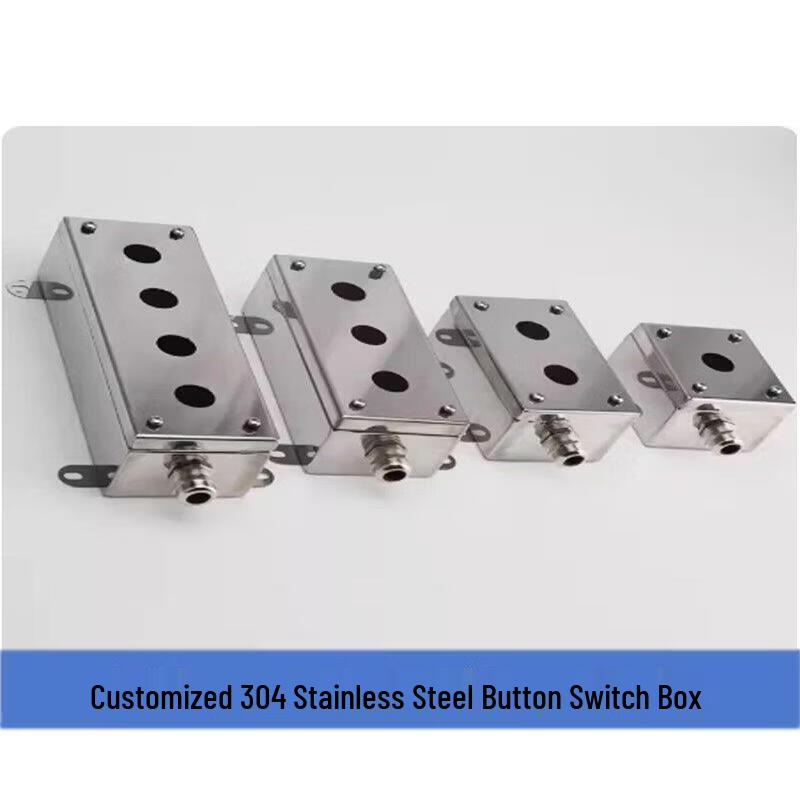 Aokewen 7-Position Waterproof Industrial Control Box with Emergency Stop