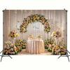 1 шт. Элегантный цветочный арочный полиэстеровый фон для свадеб, праздничных вечеринок, домашних и садовых торжеств, студийного фона и мероприятий на открытом воздухе