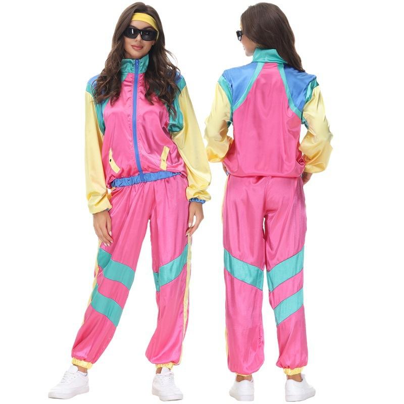 Cosplay Halloween men and women couples clothing, European and American retro 10s hip-hop rock clothing, jazz stage performance clothing