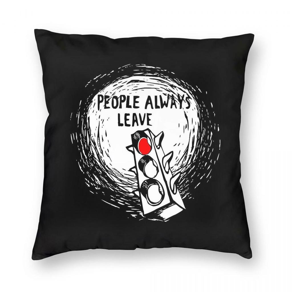One Tree Hill People Always Leave Square Pillowcase Polyester Linen Velvet Pattern Decorative Throw Pillow Sofa Cushion Cover
