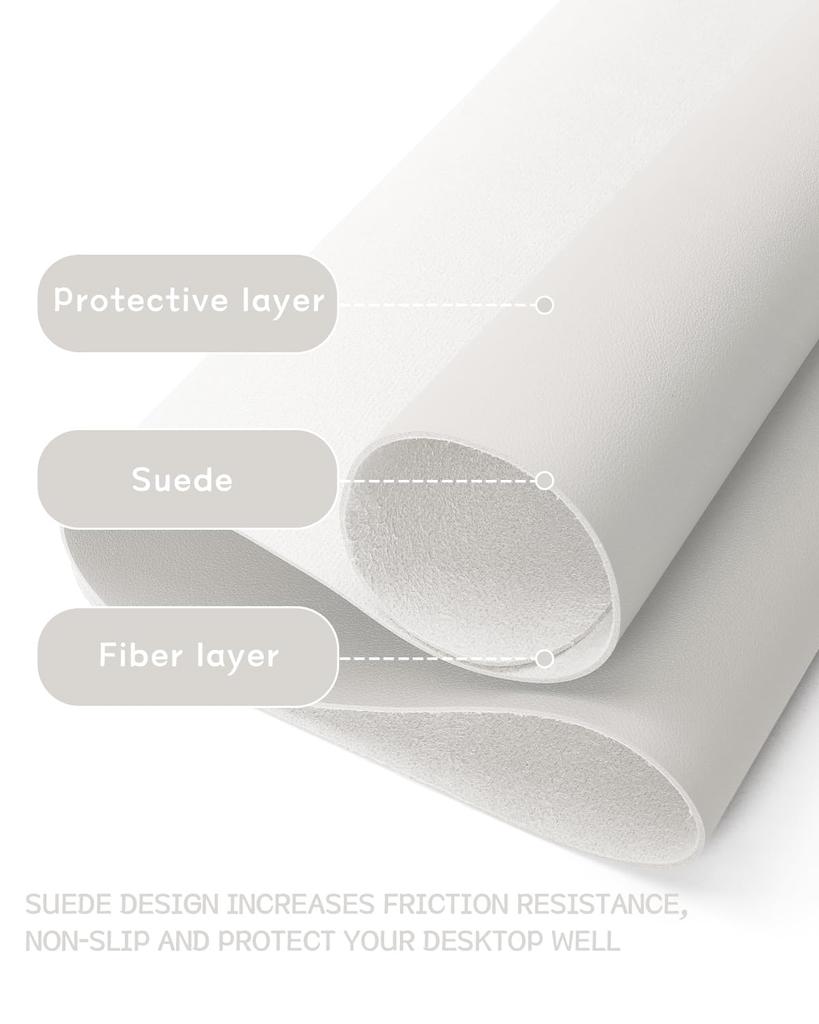 YSAGi Настольная мышь из кожи, большая мышь, толщина замши, масло, простая в использовании, декоративная накладка для стола, коврик, совместимый, коврик, подкладка, подложка, нескользящая, 2 мм,