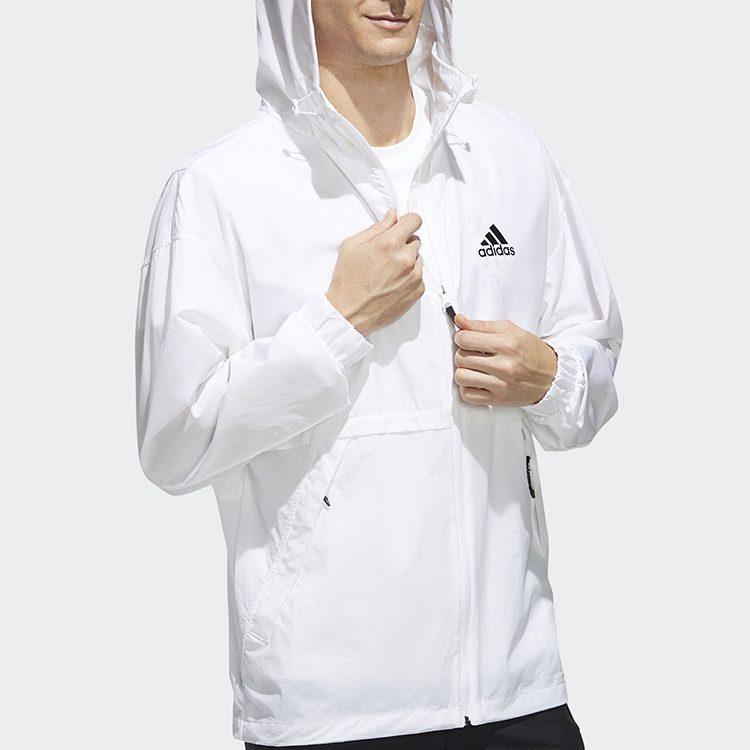 adidas Куртки Мужские Белые С Капюшоном Умеренные Другие FM7518