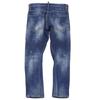 Dsquared2 SEXY TWIST JEAN Painted Denim Pants, Men's, Indigo, Size 44, S74LB1023, 2021 Autumn/Winter Collection Bottoms 44 IndigoUsed