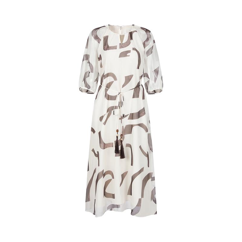 JUZI Annakol Women's Geometric Chiffon Dress
